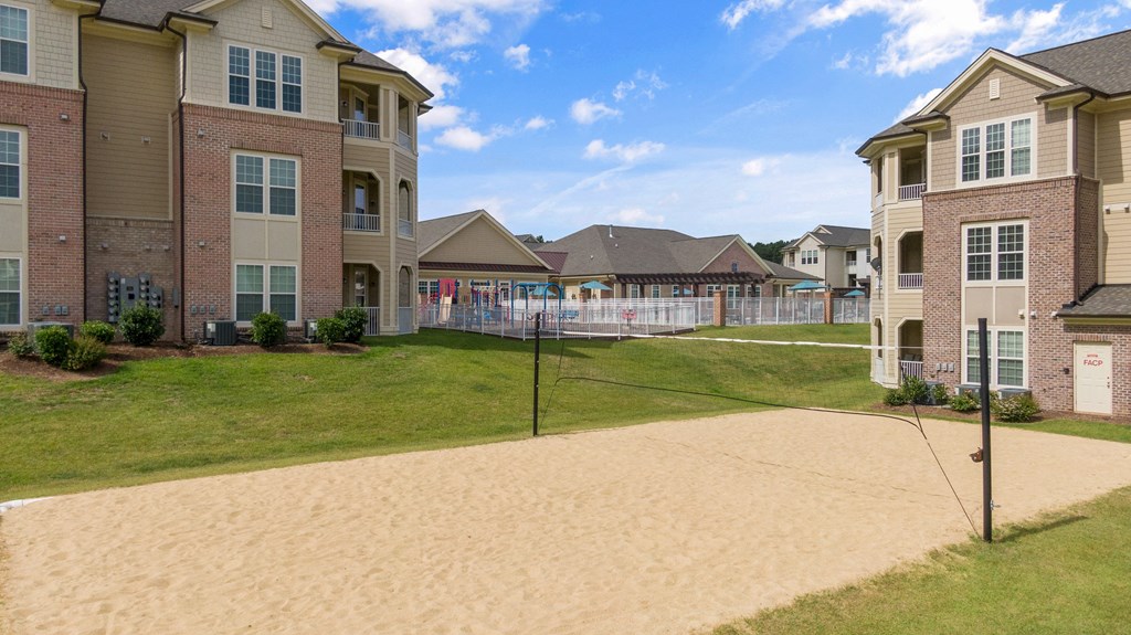 our apartments have a sand volleyball court in front of our building