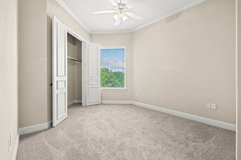 Spacious bedroom with closet