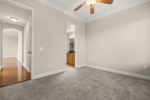 Spacious bedroom with closet