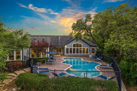 Resort style clubhouse and pool.