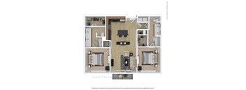 a typical floorplan of a 1 bedroom apartment