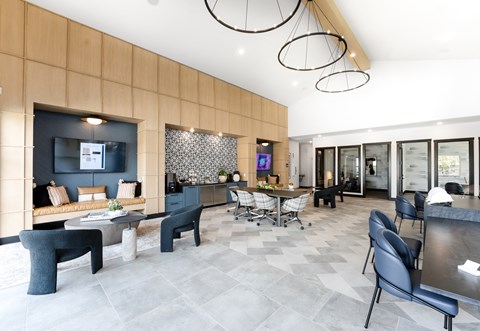 The Gabriel leasing office with lounge area