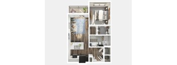 A series of images showing a modern bathroom and kitchen design.