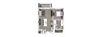 a1 floor plan  1 bedroom  129