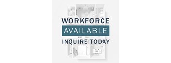 a picture of a room with the words workforce available inure today