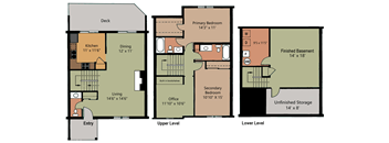 Hawthorne Townhome floor plan layout