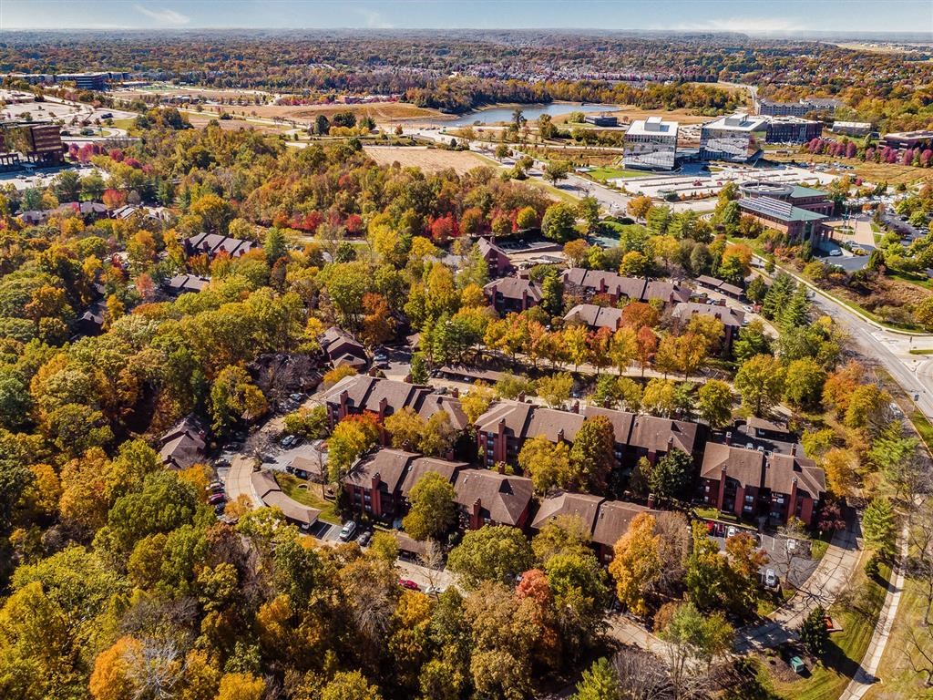 Ariel view of the community at the start of the Autumn Season