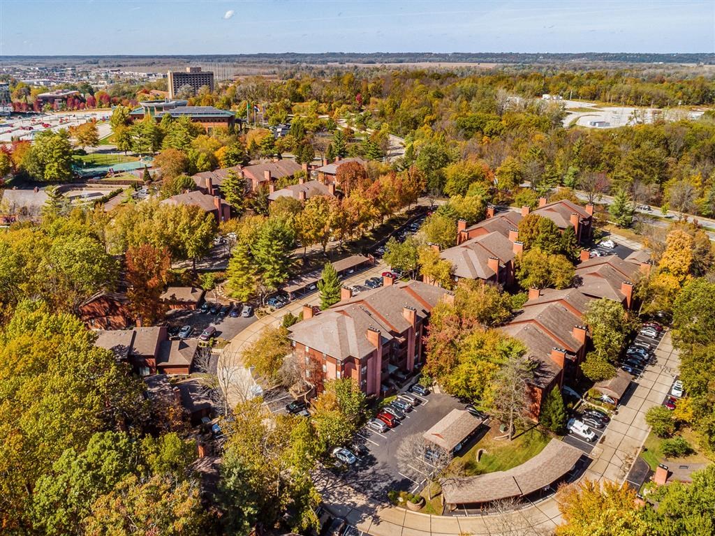Ariel view of the community at the start of the Autumn Season