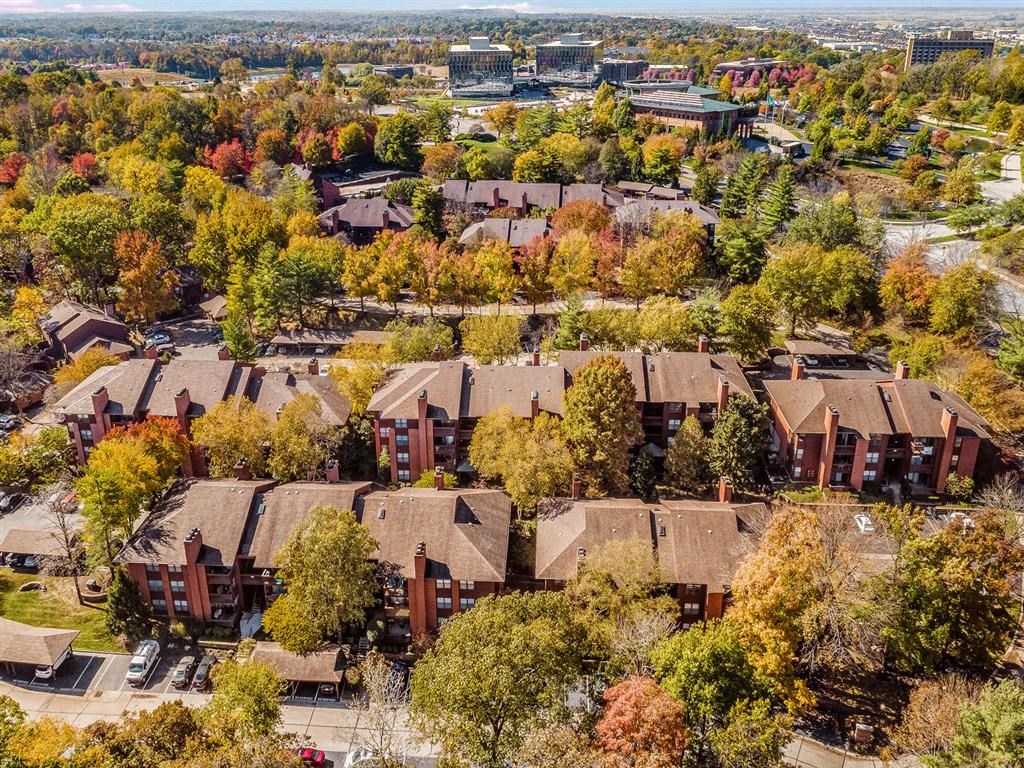 Ariel view of the community at the start of the Autumn Season