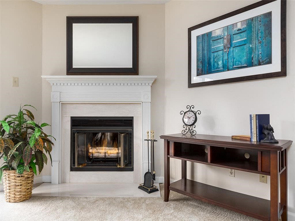 Each home offers a cozy wood burning fireplace.