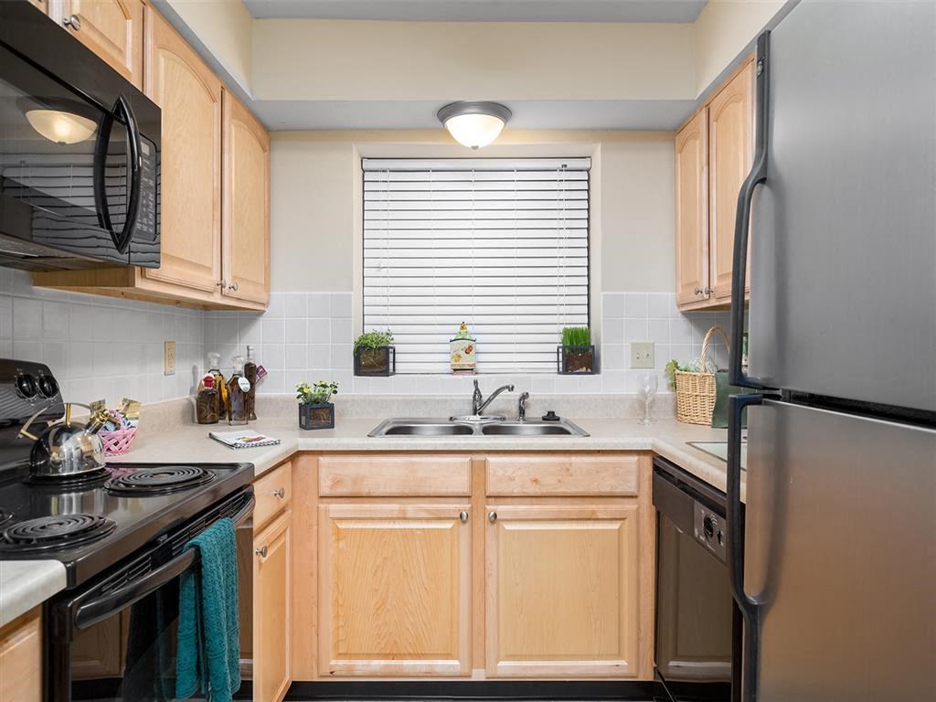 Stunning maple cabinets in the standard renovation package.