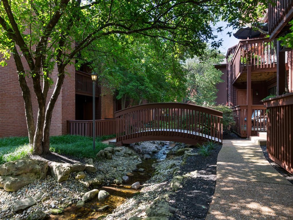 Beautifully landscaped walking paths