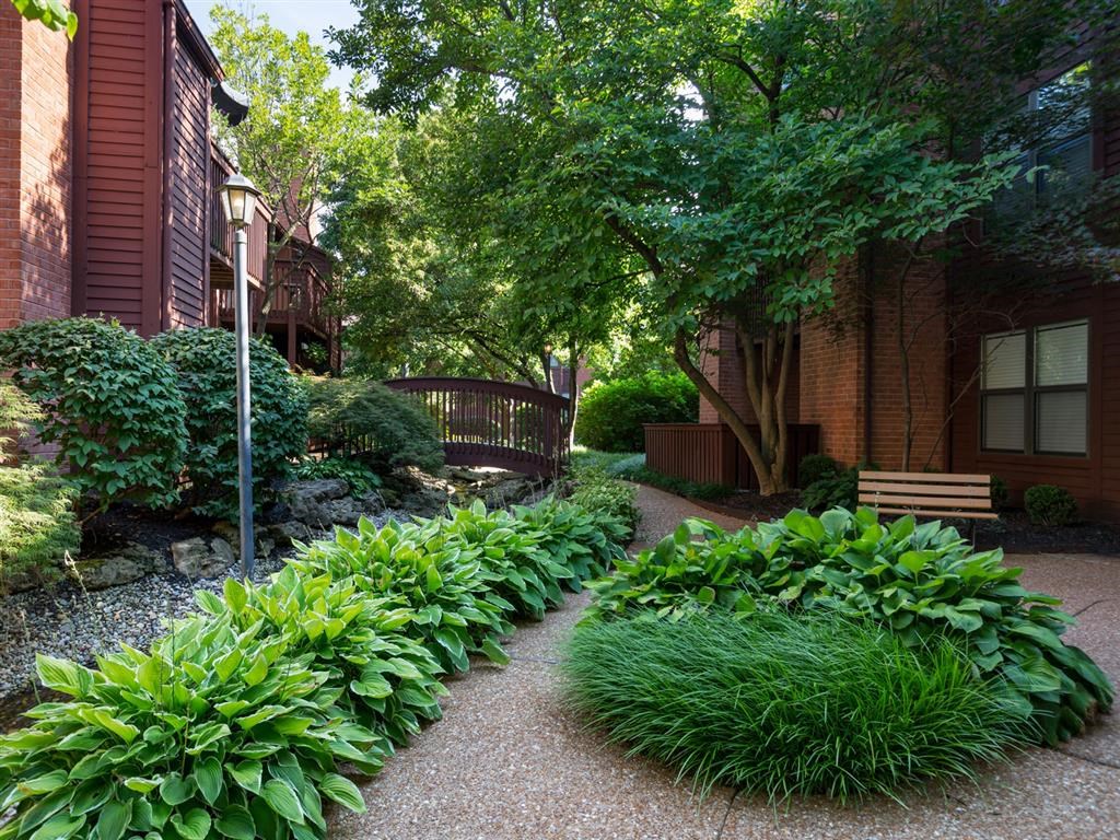 Beautifully landscaped walking paths