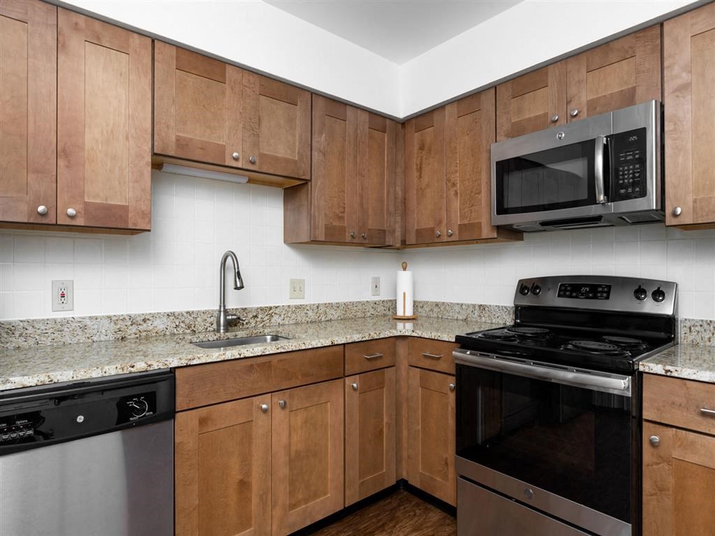 Brand new cabinets, granite countertops and stainless steel appliances await you  in our premium renovated homes.