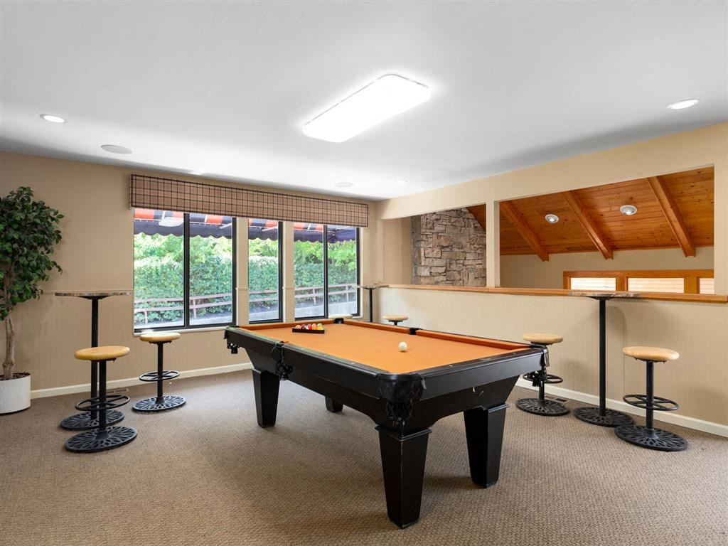 Pool and Billiards area in the clubhouse