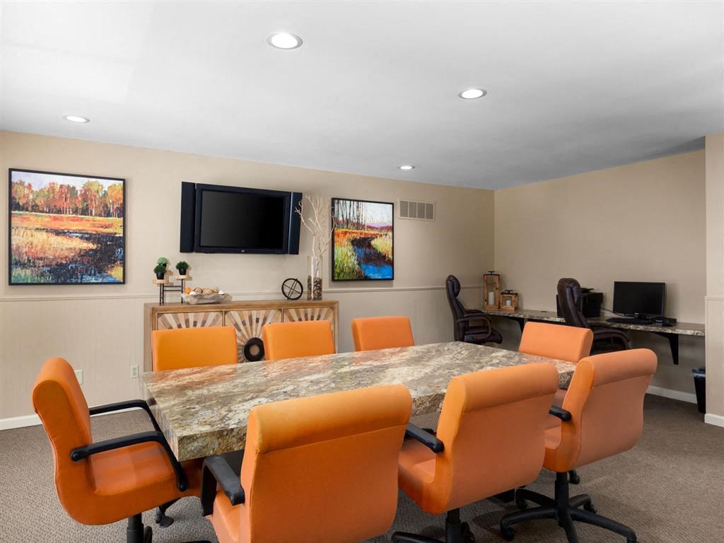 The conference room is the perfect place to meet up for school projects, important meetings or large gatherings.