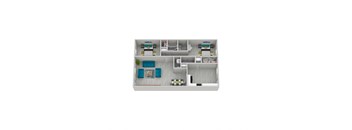 a bedroom floor plan of a 2100 sq ft apartment
