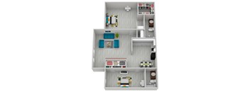 a floor plan of a 1 bedroom192 sq ft floor plan
