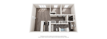 a 3d rendering of a592592 floor plan  apartments