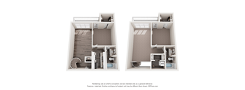 2 bedroom floor plan at the crossings townhomes