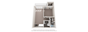 a floor plan of a 1 bedroom apartment with a bathroom