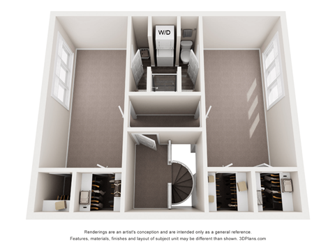 a 3d floor plan of a 2100 sq ft house
