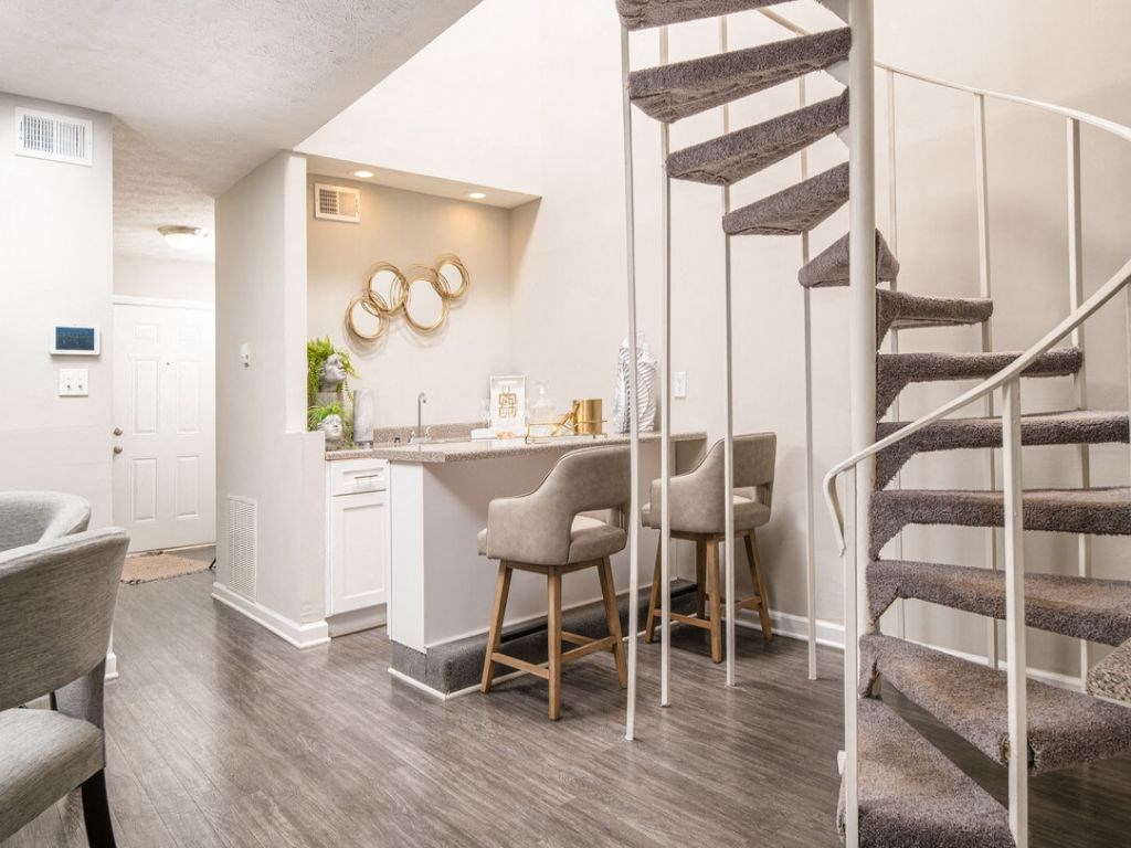 Kitchen And Loft Area at Elite at City View, College Park, GA