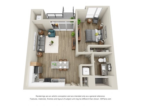 Dayton - 1 Bed, 1 Bath with Walkout - Downtown Kalamazoo, MI Apartments - 400 Rose