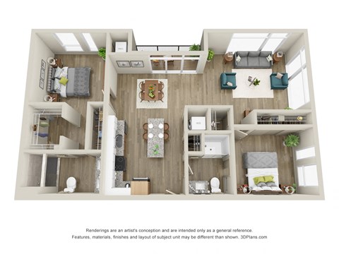 Michigan - 2 Bed, 2 Bath with Balcony - Downtown Kalamazoo, MI Apartments - 400 Rose