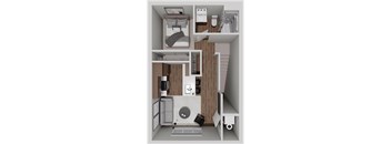 A2 Studio 3D Floorplan at Solhaven Grand Chute, Appleton, WI 54913