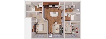 D1 Floor Plan at The Landing at Hub City, Plymouth, 53073