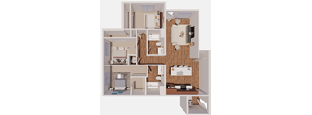 F1 Floor Plan at The Landing at Hub City, Wisconsin, 53073