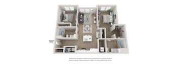 2 Bedroom, 2 Bathroom ADA with Garage at The Locklyn Apartments