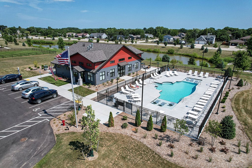 Aerial View at Tivoli Green Apartments & Townhomes, Mount Pleasant, Wisconsin