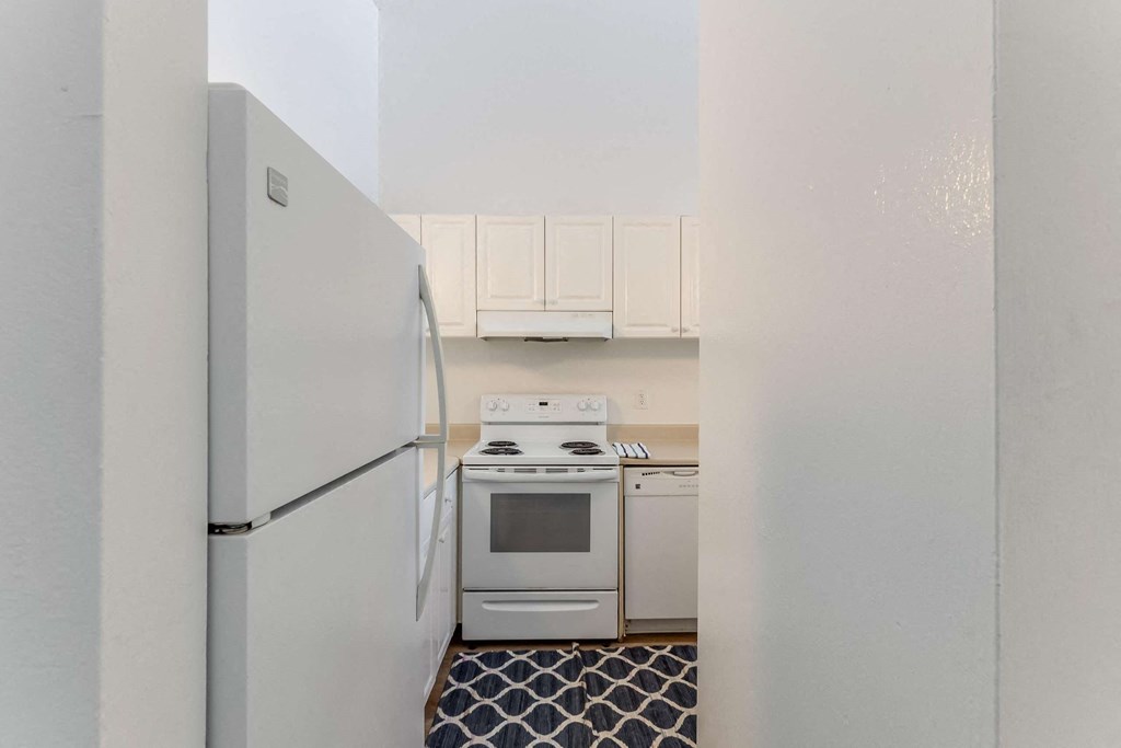kitchen with fridge and stove