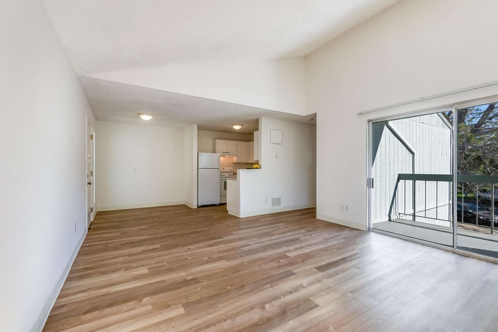 living room and dining area