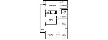 2 Bedroom Floor Plan at Posada West, Novato