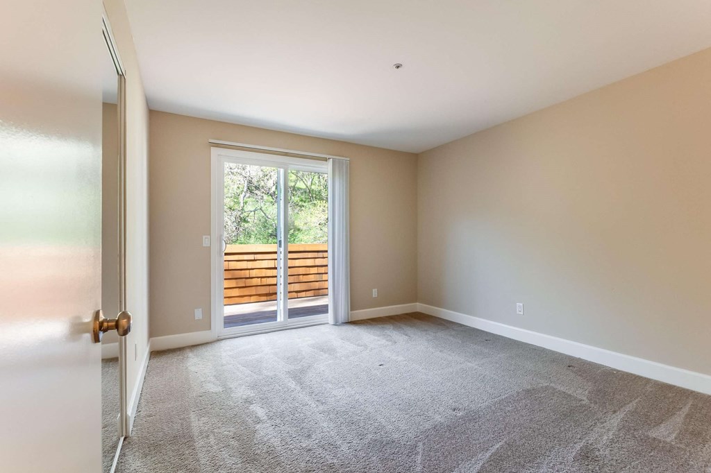 bedroom with sliding glass door