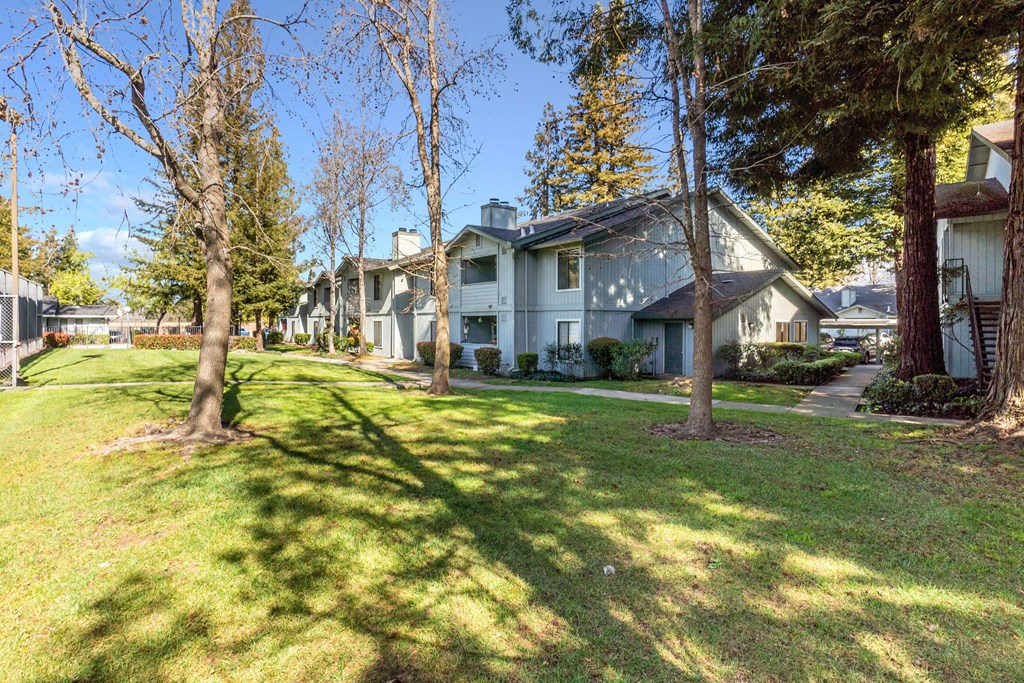 exterior of apartments  and lawn