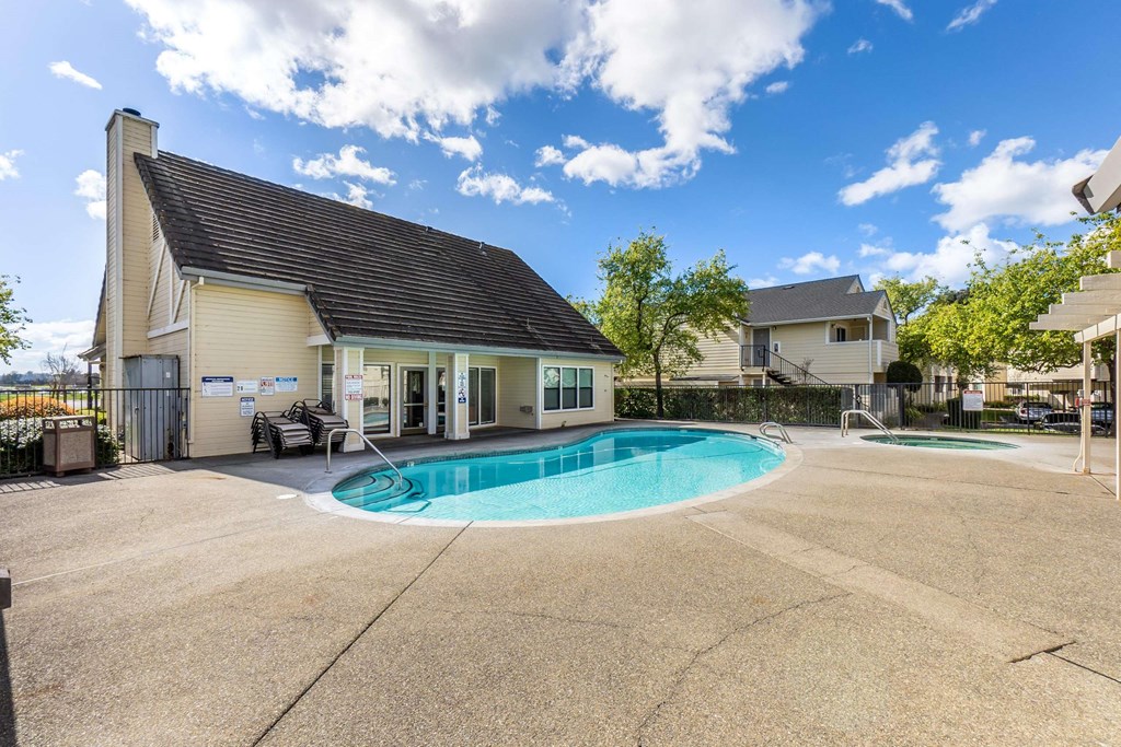 pool and back of office