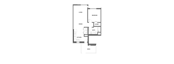 1 bedroom floorplan