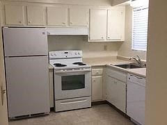 kitchen with fridge, stove, sink, and dishwasher