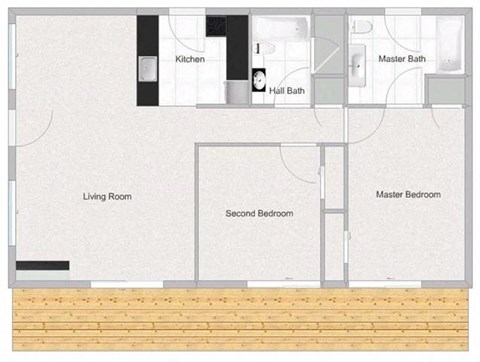 2 bedroom floorplan