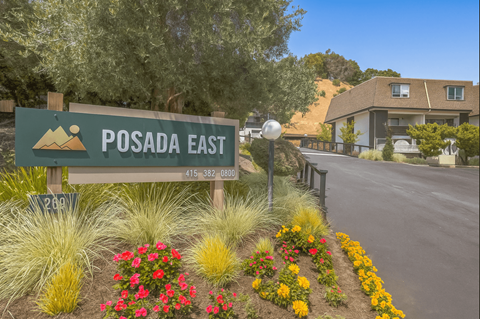 Property Signage at Posada East, Novato California