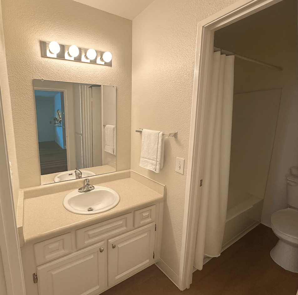 Bathroom With Vanity Lights at Vintage Pointe, Rohnert Park California