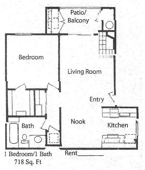 1 bedroom 1 bath floorplan