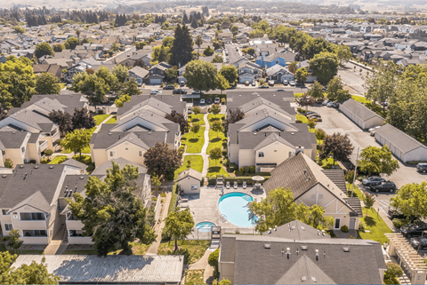 Drone View Of Community at Emerald Pointe, Rohnert Park