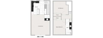 2 bedroom townhouse floorplan