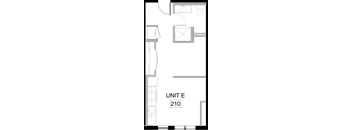 floor plan of a gym with weights and a table
