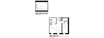 A floor plan for a 507 loft and a 507 unit are displayed.